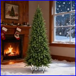 8 ft Artificial Christmas Tree Slim Pencil Realistic Xmas Tree 1612 Branch Tips