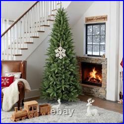 8 ft Artificial Christmas Tree Slim Pencil Realistic Xmas Tree 1612 Branch Tips