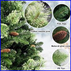8 ft Prelit Artificial Christmas Tree Pine tree with 820 Lights PE PVC 1897 Tips