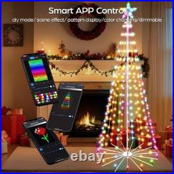 8ft Smart RGB Christmas Tree Color Changing LED Lights for Indoor/Outdoor Deco