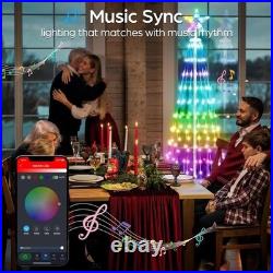 8ft Smart RGB Christmas Tree Color Changing LED Lights for Indoor/Outdoor Deco