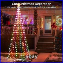 8ft Smart RGB Christmas Tree Color Changing LED Lights for Indoor/Outdoor Deco