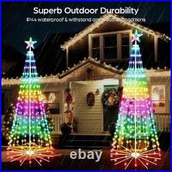 8ft Smart RGB Christmas Tree Color Changing LED Lights for Indoor/Outdoor Deco