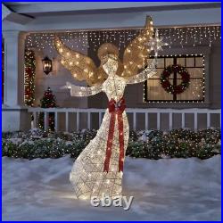 92 Warm White LED Super Bright PVC Angel Star Holiday Yard Sculpture, Christmas