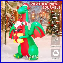 9FT Christmas Inflatables Giant Dragon 2025 NEW LED Outdoor Decoration