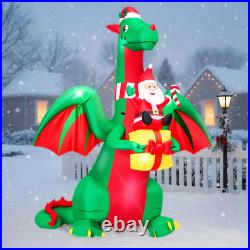9FT Christmas Inflatables Giant Dragon 2025 NEW LED Outdoor Decoration