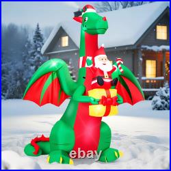 9FT Christmas Inflatables Giant Dragon 2025 NEW LED Outdoor Decoration