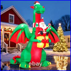 9FT Christmas Inflatables Giant Dragon 2025 NEW LED Outdoor Decoration