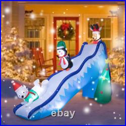 9FT Christmas Inflatables Winter Fun Slide 2025 NEW LED Outdoor Decoration
