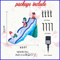 9FT Christmas Inflatables Winter Fun Slide 2025 NEW LED Outdoor Decoration