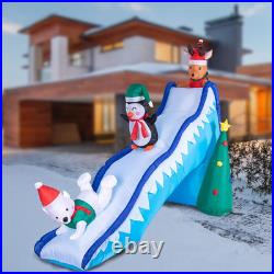 9FT Christmas Inflatables Winter Fun Slide 2025 NEW LED Outdoor Decoration