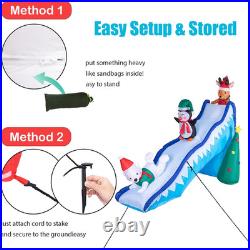 9FT Christmas Inflatables Winter Fun Slide 2025 NEW LED Outdoor Decoration