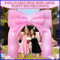 9FT Pink Bow Inflatable Arch Outdoor Decorations Giant Blow-up Pink Bow Arch