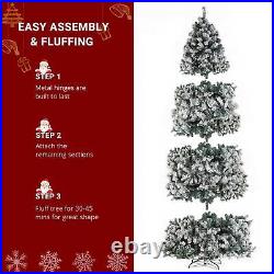 9Ft Pre-Lit Artificial Christmas Tree Automatic Premium Hinged with 900 LED Lights