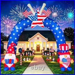 9.2FT Patriotic Gnome Inflatable Archway for 4th of July Lawn Decor