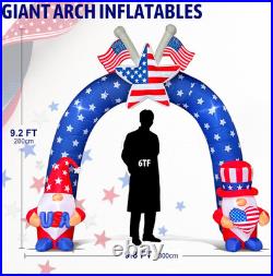 9.2FT Patriotic Gnome Inflatable Archway for 4th of July Lawn Decor