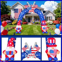 9.2FT Patriotic Gnome Inflatable Archway for 4th of July Lawn Decor