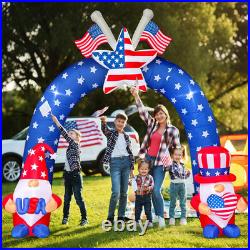 9.2FT Patriotic Gnome Inflatable Archway for 4th of July Lawn Decor