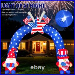 9.2FT Patriotic Gnome Inflatable Archway for 4th of July Lawn Decor