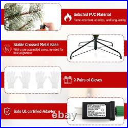 9 FT Artificial Christmas Tree with 360° Quick Power Connector 1714 Pine Needles 9 FT Artificial Christmas Tree with 360° Quick Power Connector 1714 Pine Needles