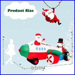 9 Feet Lighted Christmas Inflatable Santa Claus on Helicopter with Penguin 9 Feet Lighted Christmas Inflatable Santa Claus on Helicopter with Penguin