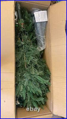 9' Foot Pre Lit Williams Slim Pine Led Clear Lights Christmas Tree