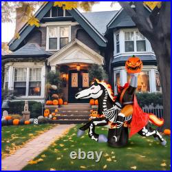 9 Ft Halloween Inflatable Headless Horseman Outdoor Decorations, Day of the Dead