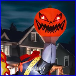 9 Ft Halloween Inflatable Headless Horseman Outdoor Decorations, Day of the Dead