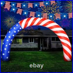 9 Ft Patriotic Inflatable Independence Day Decoration Archway with Build in LEDs 9 Ft Patriotic Inflatable Independence Day Decoration Archway with Build in LEDs