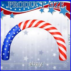 9 Ft Patriotic Inflatable Independence Day Decoration Archway with Build in LEDs 9 Ft Patriotic Inflatable Independence Day Decoration Archway with Build in LEDs