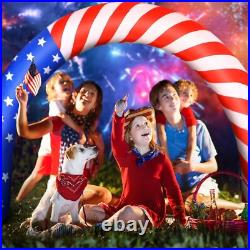 9 Ft Patriotic Inflatable Independence Day Decoration Archway with Build in LEDs 9 Ft Patriotic Inflatable Independence Day Decoration Archway with Build in LEDs