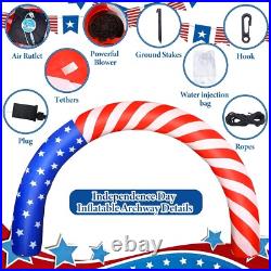 9 Ft Patriotic Inflatable Independence Day Decoration Archway with Build in LEDs 9 Ft Patriotic Inflatable Independence Day Decoration Archway with Build in LEDs