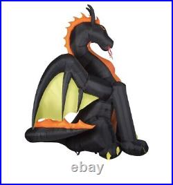 9 Ft Projection Animated Fire & Ice Dragon Inflatable Halloween Decoration