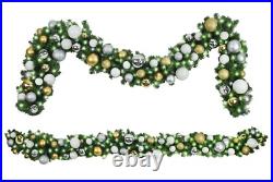9' Treasure Themed Mixed Blend Garland with Warm White LED Lights