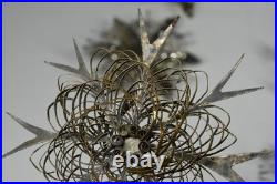 9 Vintage Aluminum Snowflake Christmas Tree Ornaments OOAK Handmade MCM Metal