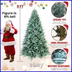 9 ft Blue Spruce Artificial Christmas Tree Home Decore &3268 PE/PVC Branch Tip