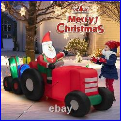 9 ft Large Christmas Outdoor Yard Decoration LED Lighted Inflatable Santa Gifts
