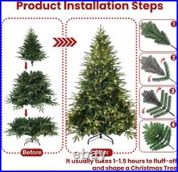 9 ft Pre-Lit Artificial Christmas Tree Classic Blue Spruce Tree with 700 Lights