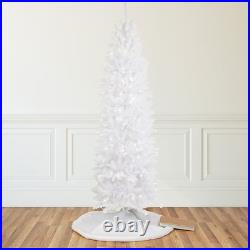 9-ft Pre-lit Pencil White Artificial Christmas Tree with Clear Incandescent Ligh 9-ft Pre-lit Pencil White Artificial Christmas Tree with Clear Incandescent Ligh