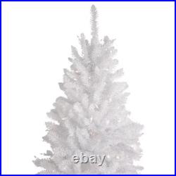 9-ft Pre-lit Pencil White Artificial Christmas Tree with Clear Incandescent Ligh