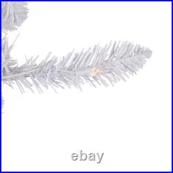 9-ft Pre-lit Pencil White Artificial Christmas Tree with Clear Incandescent Ligh