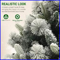 9 ft Prelit Flocked Artificial Christmas Tree with 750 Clear Lights