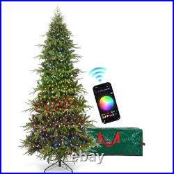 9 ft Prelit Pencil Christmas Tree with 600 LED Lights, App Control, Aspen Art