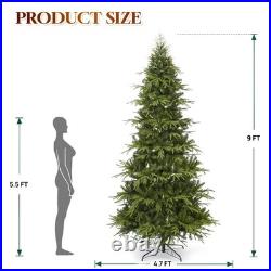 9 ft Prelit Pencil Christmas Tree with 600 LED Lights, App Control, Aspen Art