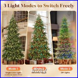 9 ft Prelit Pencil Christmas Tree with 600 LED Lights, App Control, Aspen Art