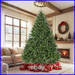 9ft Artificial Christmas Tree Folding Stand, PVC Xmas Tree with3655 Branch Tips