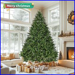 9ft Artificial Christmas Tree Folding Stand, PVC Xmas Tree with3655 Branch Tips