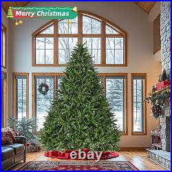 9ft Artificial Christmas Tree Folding Stand, PVC Xmas Tree with3655 Branch Tips