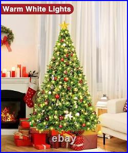 9ft Christmas Tree with lights Artificial Holiday Xmas Tree Pre-lit Pine Trees