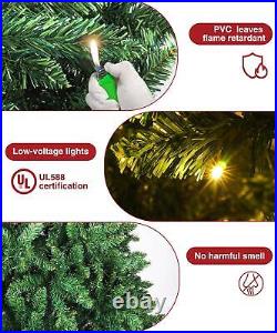 9ft Christmas Tree with lights Artificial Holiday Xmas Tree Pre-lit Pine Trees